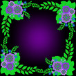 Black floral frame