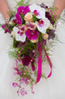 Bride with bouquet, closeup