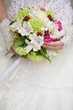 Bride with bouquet, closeup Bride with bouquet, closeup