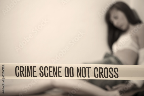 Foto: crime scene - dead woman crime scene - dead woman
