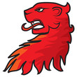heraldic lion head