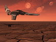 Ilustración: nave en desierto nave en desierto