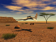 Ilustración: sobrevolando el desierto sobrevolando el desierto