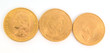 Gold Netherland coins on white background Gold Netherland coins on white background