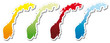 stickers in form of Norway