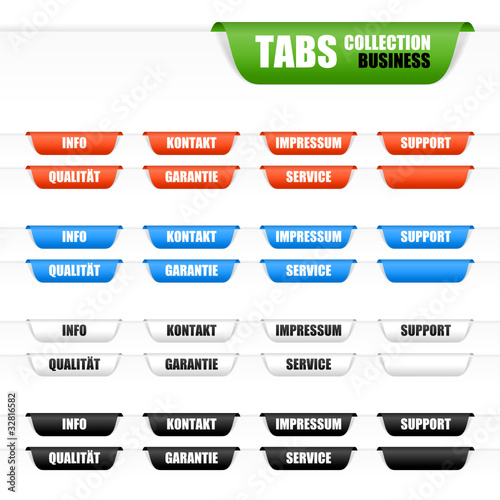 Vector: tabs collection business I tabs collection business I