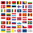 Europa Flaggen Fahnen Set Buttons Icons Sprachen 2