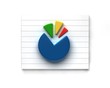 business pie graph on white background