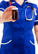 nurse holding drug jar