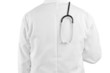 stethoscope over doctors back