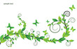 floral card with butterflies