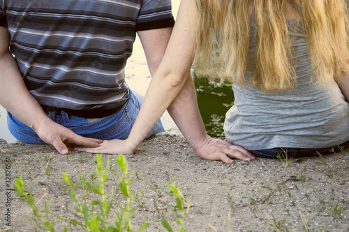 Photo: Loving couple hands Loving couple hands