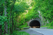 Photo: Tunnel with car lights in Great Smoky Mountain National Park Tunnel with car lights in Great Smoky Mountain National Park