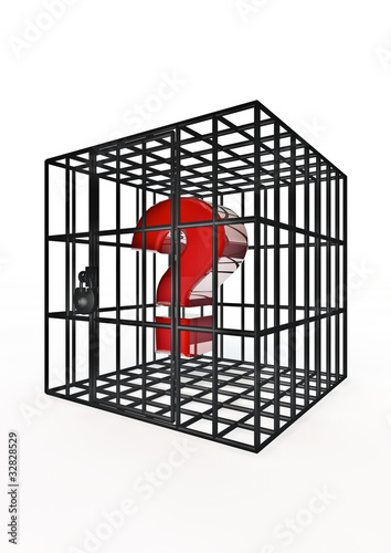 Illustration: Caged question mark Caged question mark