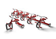 Illustration: Red tricycle with slight design flaw Red tricycle with slight design flaw