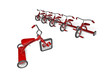 Illustration: Red tricycle with slight design flaw Red tricycle with slight design flaw