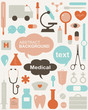collection of medical themed icons and warning-signs