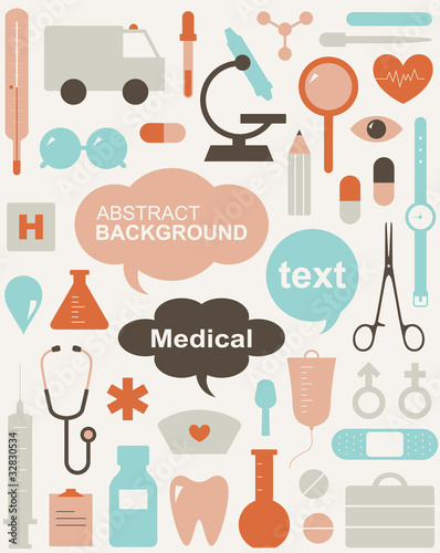 Vector: collection of medical themed icons and warning-signs collection of medical themed icons and warning-signs