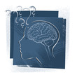head icon - silhouette, thinking concept