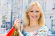 happy shopping woman