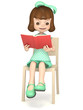 本を読む少女
