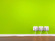 Plugs and Socket. Three-dimensional abstract background