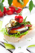 Grilled vegetables on toast Grilled vegetables on toast
