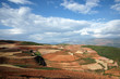Colorful farmland in dongchuan of china