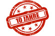 Sternen Stempel rot 10 JAHRE