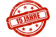Sternen Stempel rot 15 JAHRE