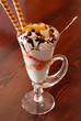 vanilla sundae with whipped cream