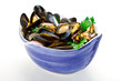moules marinières fond blanc