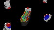 Ship and Korea containers map flag animation Ship and Korea containers map flag animation