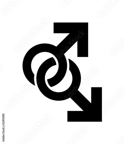 Vector: Intertwined Male Symbols Intertwined Male Symbols