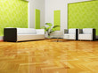 Moder interior design of living room, 3d render