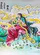 Chinese art painting on wall of shrine Chinese art painting on wall of shrine