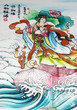 Chinese art painting on wall of shrine Chinese art painting on wall of shrine