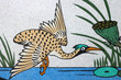 Chinese art painting on wall of shrine Chinese art painting on wall of shrine