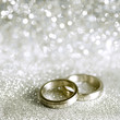 Wedding rings and stars in silver