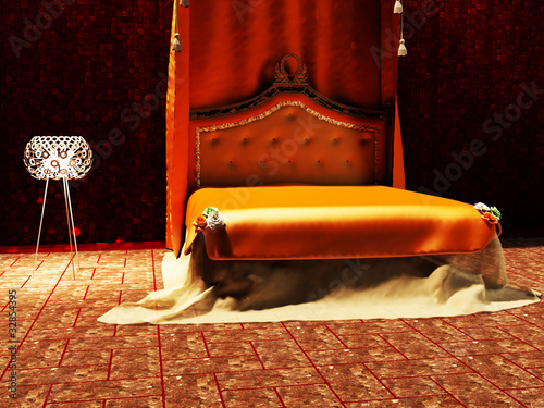 Illustration: Modern interior design of bed room Modern interior design of bed room