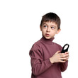 Kid and loupe