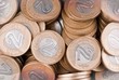 Polish two Zloty coins background