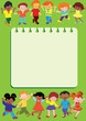 Happy children. Children frame. Place for your text. Happy children. Children frame. Place for your text.