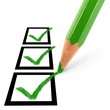 Grünstift und 3 Checkboxen