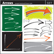 Arrows set (freehand painterly style - chalk, pen, calligraphic)