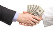 Photo: Handshake with money Handshake with money