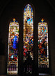 Triptych stained glass window