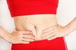 Body part of a woman’s body – fat belly