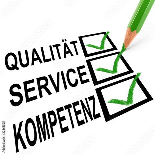 Illustration: 3 grüne Checkboxen QSK 3 grüne Checkboxen QSK