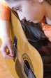 Girl playing guitar